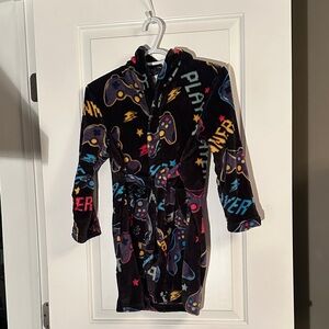 Cozy Kids Pajama Robe with Gaming Print.